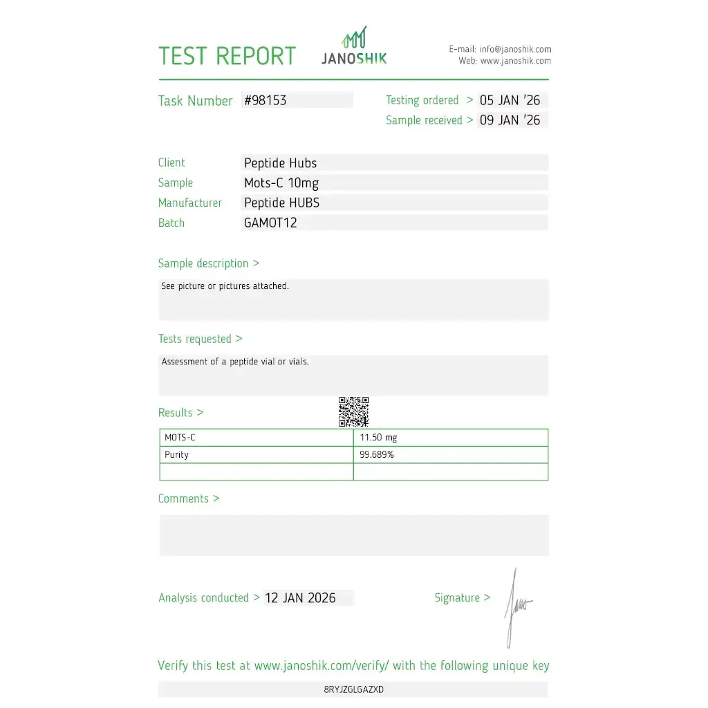 mots-c result of laboratory test